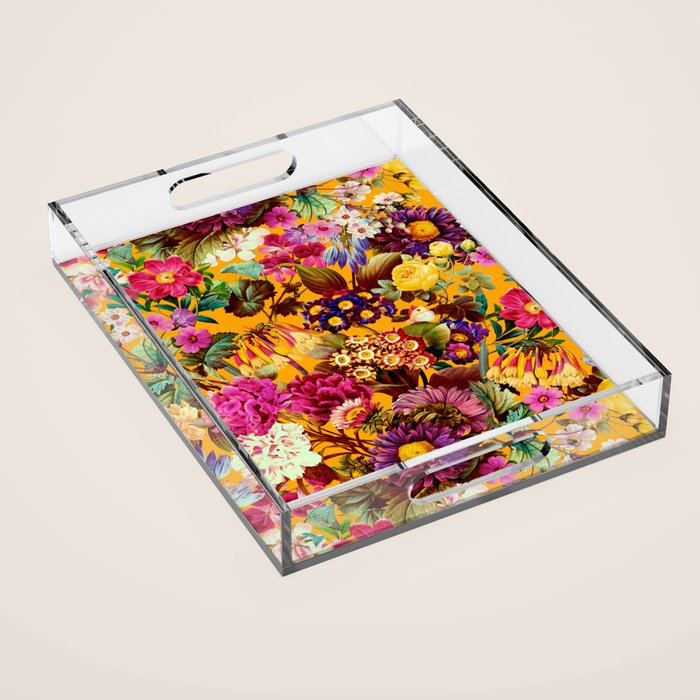 Multicolor Botanical Garden Acrylic Tray Gallery Image 1