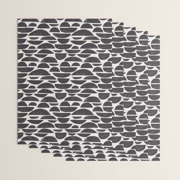 Abstract Linocut Pattern #4 Wrapping Paper Gallery Image 3