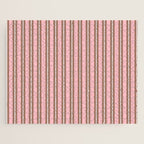 Classic Double Stripes Vertical Stripe Pattern Mocha Pink Jigsaw Puzzle Gallery Image 1