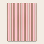 Classic Double Stripes Vertical Stripe Pattern Mocha Pink Notebook Gallery Image 4