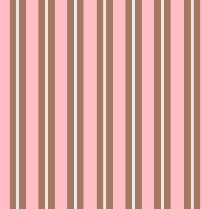 Classic Double Stripes Vertical Stripe Pattern Mocha Pink Coffee Mug Gallery Image 2