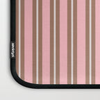 Classic Double Stripes Vertical Stripe Pattern Mocha Pink Laptop Sleeve Gallery Image 3