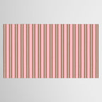 Classic Double Stripes Vertical Stripe Pattern Mocha Pink Tablecloth Gallery Image 2