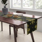 Fleur De Lis In Rich Green Table Runner Gallery Image 2