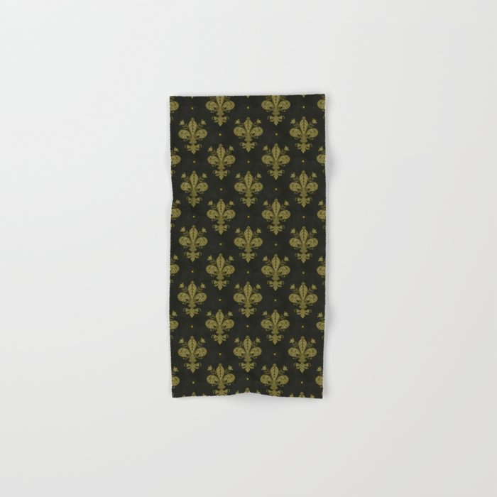 Fleur De Lis In Rich Green Bath Towel Gallery Image 1