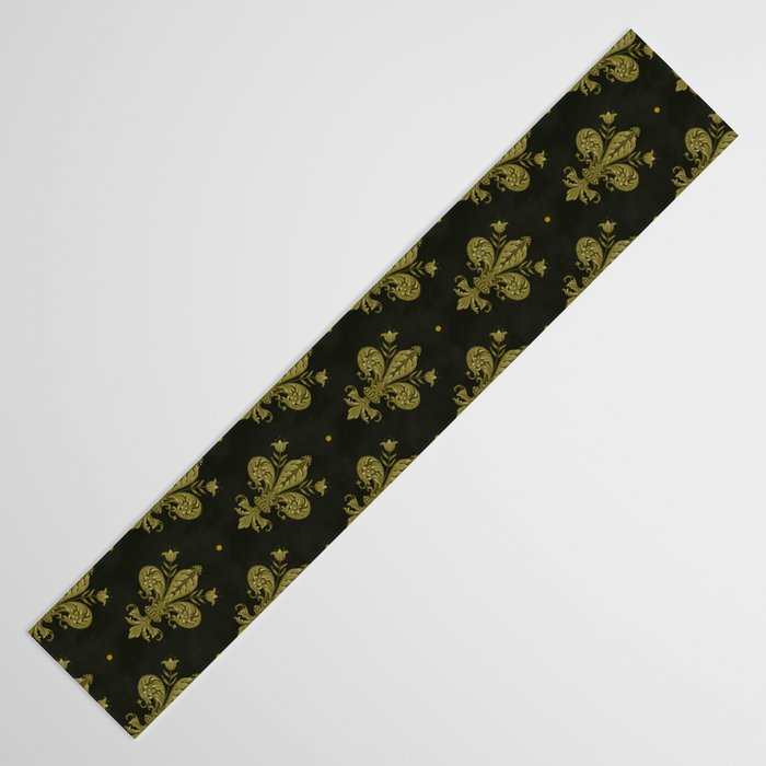 Fleur De Lis In Rich Green Table Runner Gallery Image 3