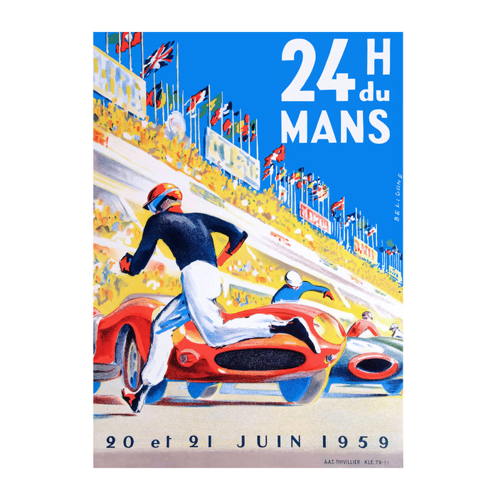 1959 24 Hours of Le Mans Race Poster Coffee Mug Gallery Image 2