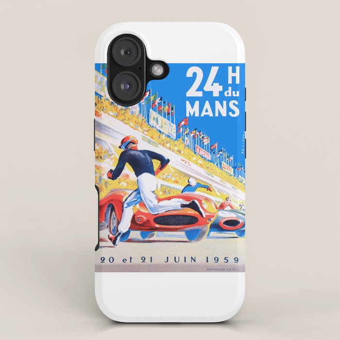 1959 24 Hours of Le Mans Race Poster iPhone Case Gallery Image 1