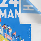 1959 24 Hours of Le Mans Race Poster Wall Tapestry Gallery Image 3