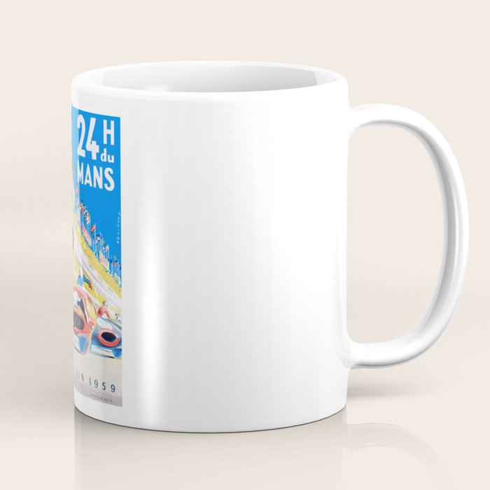 1959 24 Hours of Le Mans Race Poster Coffee Mug Gallery Image 1