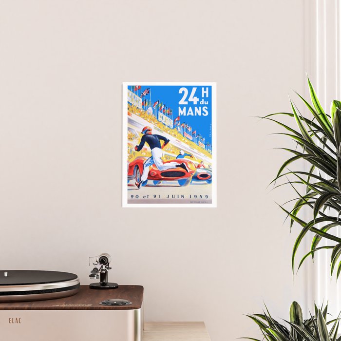 1959 24 Hours of Le Mans Race Poster Poster Gallery Image 2