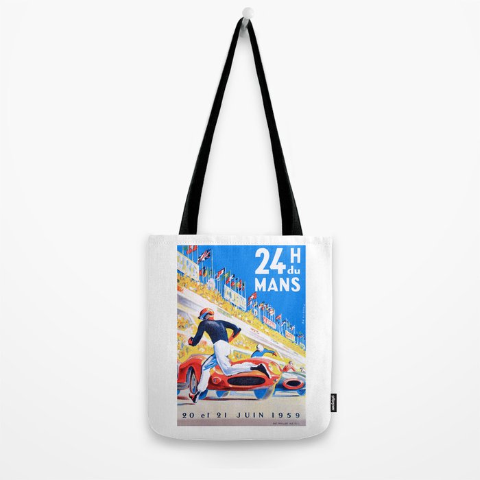 1959 24 Hours of Le Mans Race Poster Tote Bag Gallery Image 2