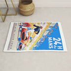 1959 24 Hours of Le Mans Race Poster Rug Gallery Image 1