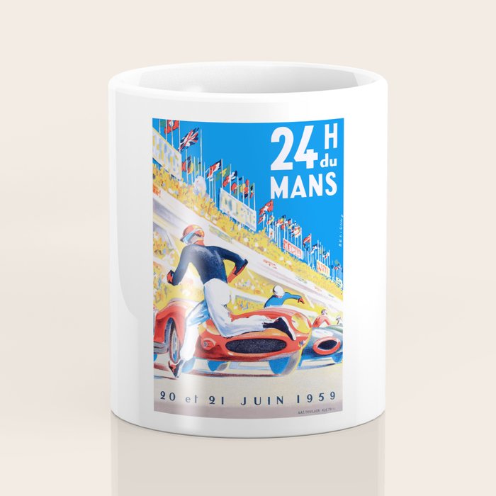 1959 24 Hours of Le Mans Race Poster Coffee Mug Gallery Image 4