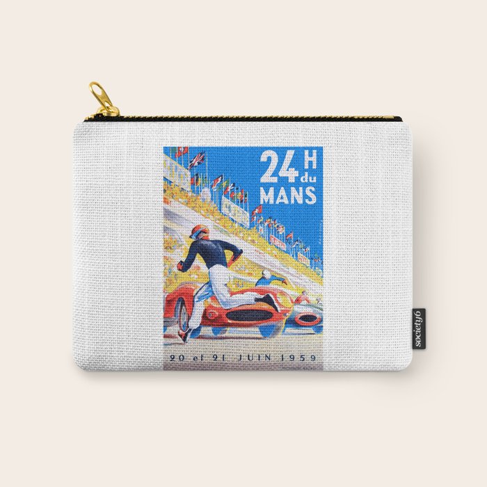 1959 24 Hours of Le Mans Race Poster Carry All Pouch Gallery Image 1