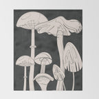 Abstract Mushrooms 7 Throw Blanket Gallery Image 2