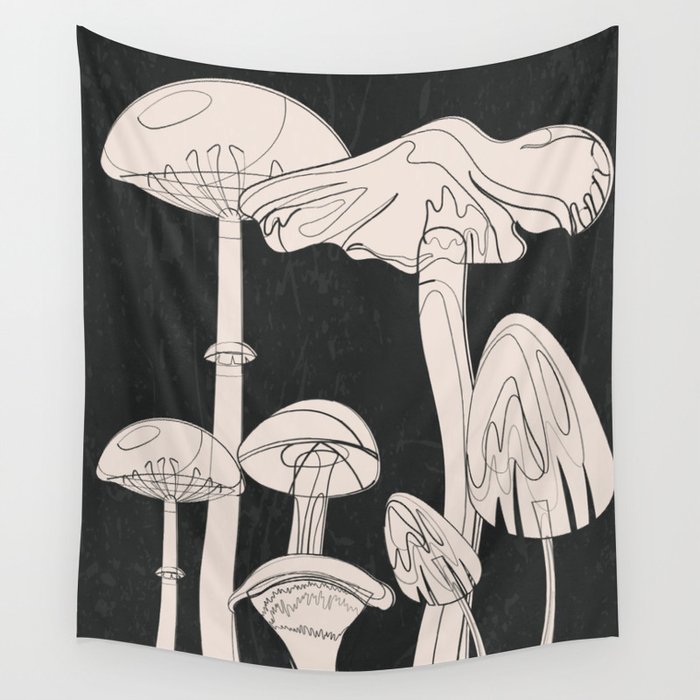 Abstract Mushrooms 7 Wall Tapestry Gallery Image 1