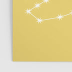 Scorpio Zodiac Star Constellation Line Art Soft Yellow Poster Gallery Image 3