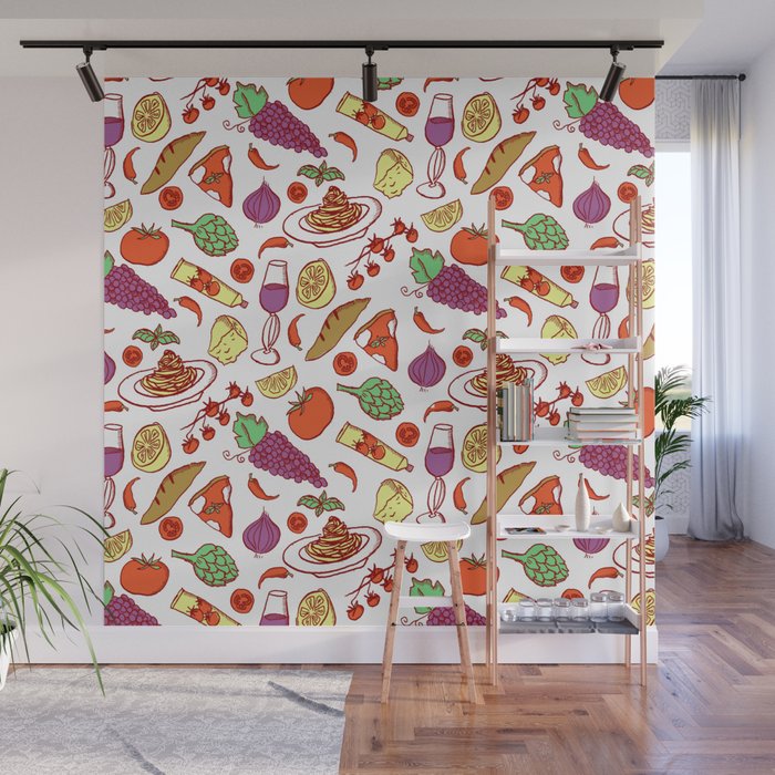 Retro 70s Italian Cucina Wall Mural Gallery Image 1