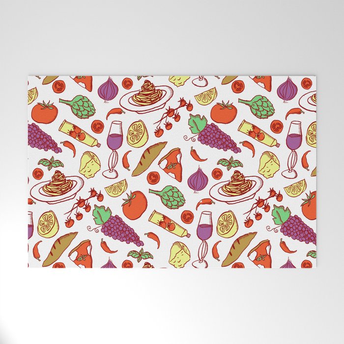 Retro 70s Italian Cucina Welcome Mat Gallery Image 1