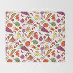 Retro 70s Italian Cucina Throw Blanket Gallery Image 2