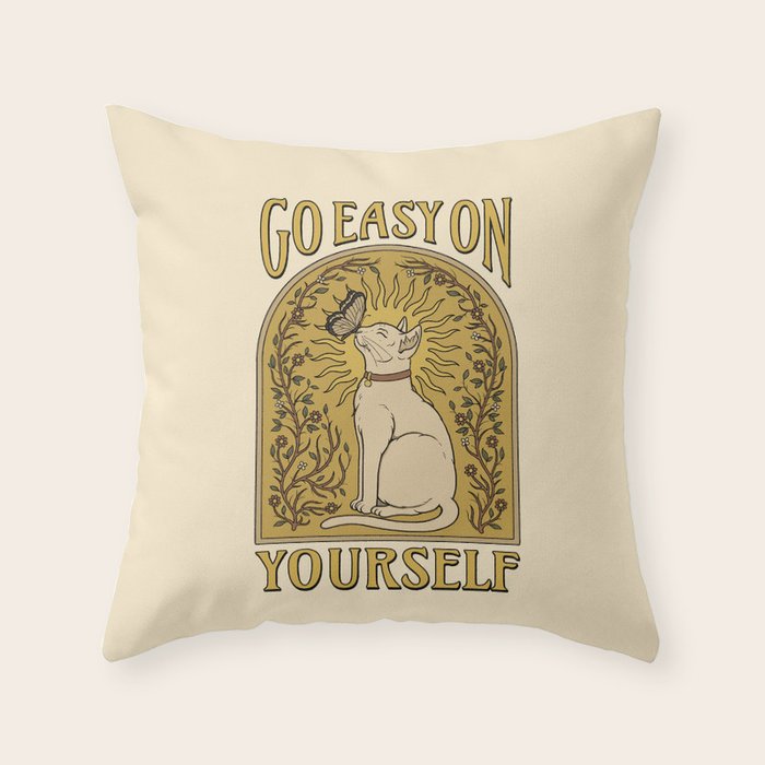 Go Easy on Yourself Throw Pillow Gallery Image 6