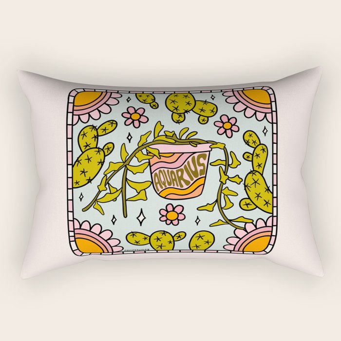 Aquarius Cactus Rectangular Pillow Gallery Image 2