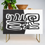 ABSTRACTION 01 | Black and White Abstract Series Credenza Gallery Image 1
