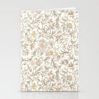 Hand Drawn Jacobean Floral - Apricot Sage Stationery Card Gallery Image 2