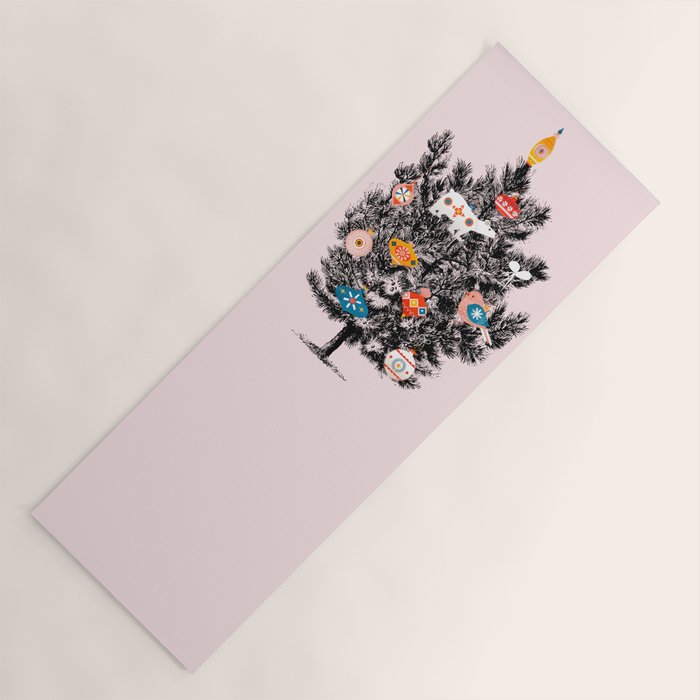 Retro Christmas tree no3 Yoga Mat Gallery Image 1