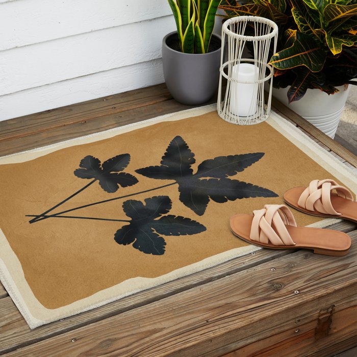 Leaf Design 8 Outdoor Rug Gallery Image 2