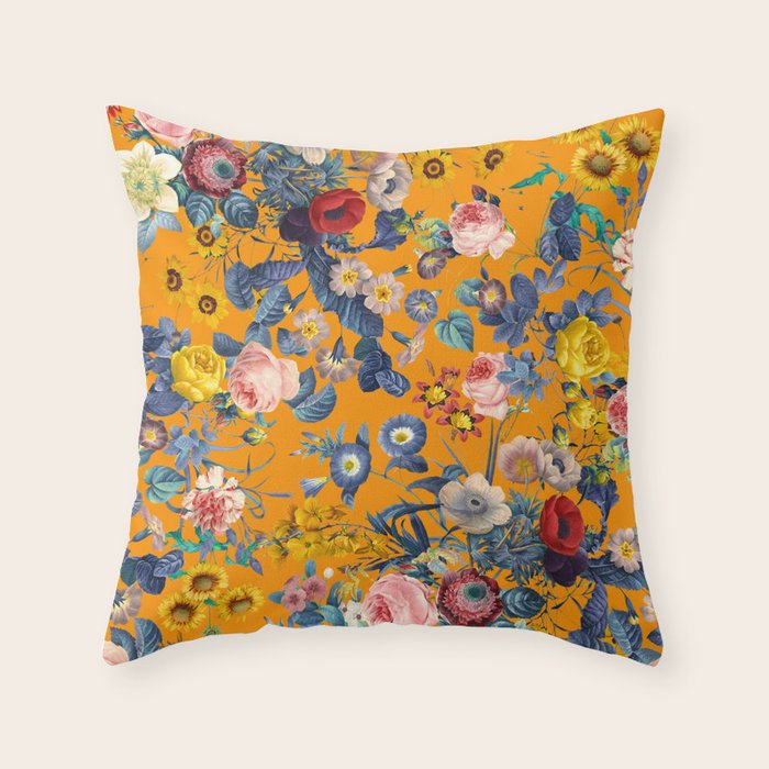 Summer Botanical Garden IX Throw Pillow Gallery Image 1