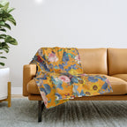 Summer Botanical Garden IX Throw Blanket Gallery Image 1