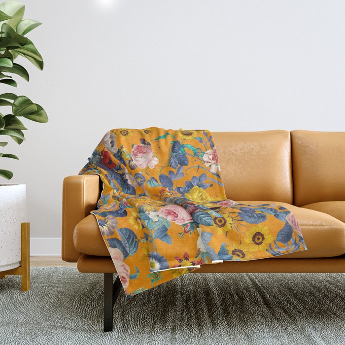 Summer Botanical Garden IX Throw Blanket Gallery Image 1