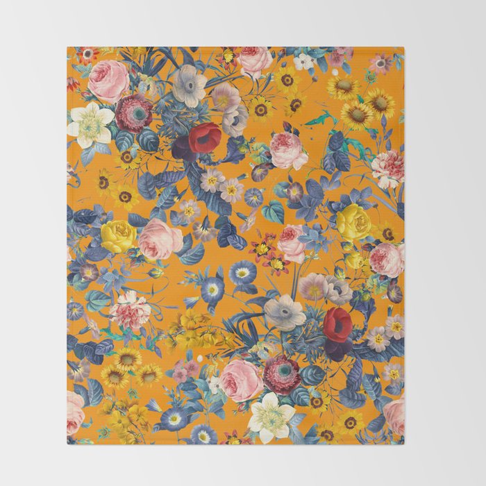 Summer Botanical Garden IX Throw Blanket Gallery Image 2