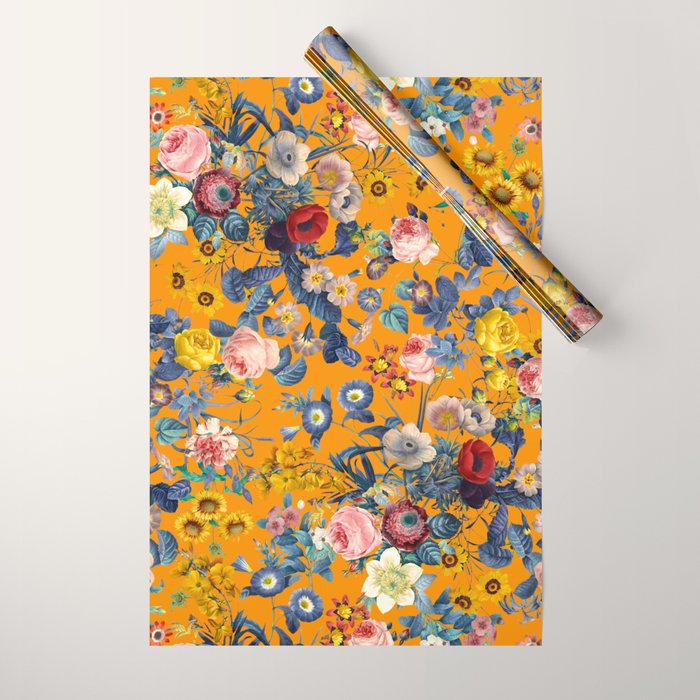 Summer Botanical Garden IX Wrapping Paper Gallery Image 1