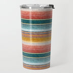 serape southwest stripe - orange & teal Travel Mug Gallery Image 2