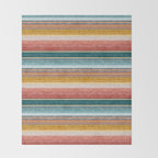 serape southwest stripe - orange & teal Throw Blanket Gallery Image 2