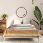 serape southwest stripe - orange & teal Comforter Gallery Image 3