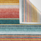 serape southwest stripe - orange & teal Wall Tapestry Gallery Image 3