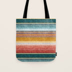serape southwest stripe - orange & teal Tote Bag Gallery Image 1