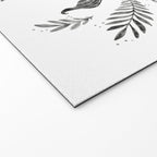 Watercolor Luna Moth in Black and White Welcome Mat Gallery Image 2
