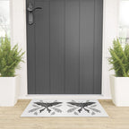 Watercolor Luna Moth in Black and White Welcome Mat Gallery Image 3