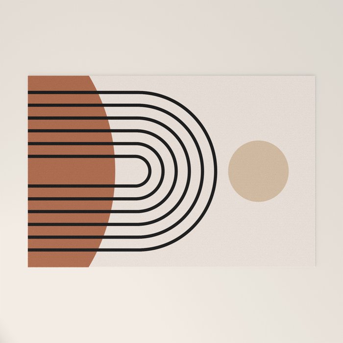 Abstraction_SUN_LINE_BOHEMIAN_LANDSCAPE_POP_ART_1129B Welcome Mat Gallery Image 1