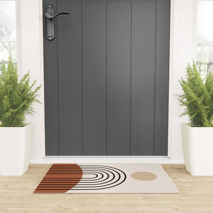 Abstraction_SUN_LINE_BOHEMIAN_LANDSCAPE_POP_ART_1129B Welcome Mat Gallery Image 3