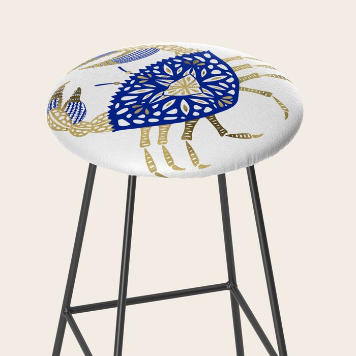 Crab - Navy & Gold Stool Gallery Image 2