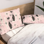 Mid Century Meow Retro Atomic Cats ©studioxtine Pillow Sham Gallery Image 2