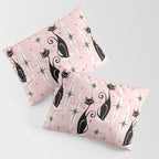 Mid Century Meow Retro Atomic Cats ©studioxtine Pillow Sham Gallery Image 3