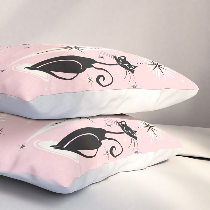 Mid Century Meow Retro Atomic Cats ©studioxtine Pillow Sham Gallery Image 3