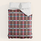 Windowpane Plaid Burgundy Comforter Gallery Image 6